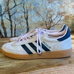 adidas Spezial Retro Suede handball shoes in Light Pink/ Navy Accents women’s 9